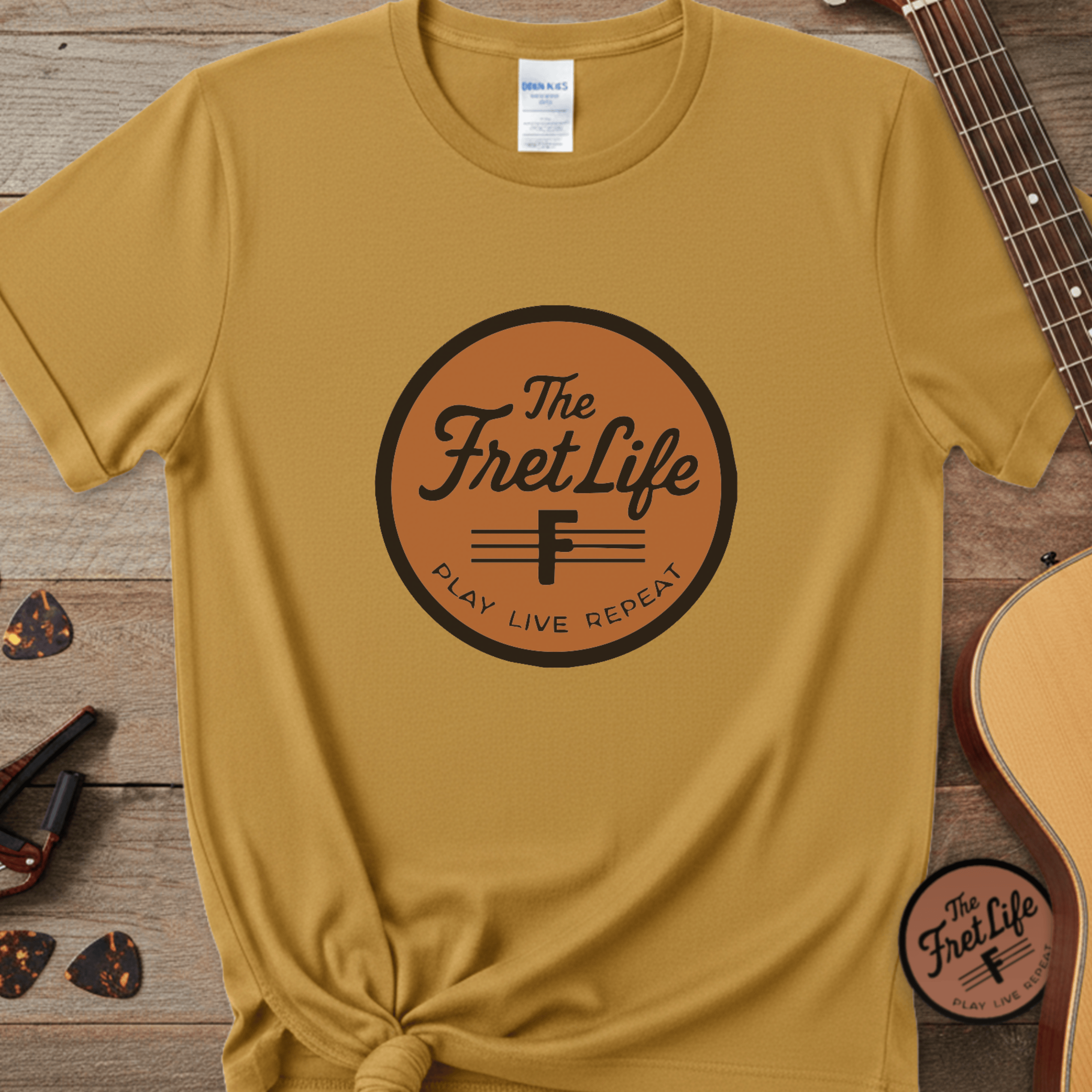 Printify T-Shirt Mustard / S The Fret Life Classic Tee