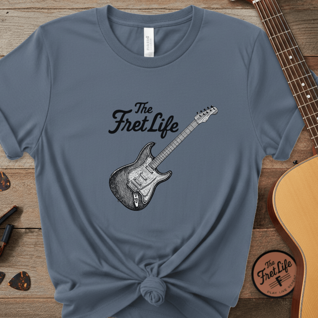 Printify T-Shirt Mystic Blue / S Music Lover Fender Stratocaster T-Shirt