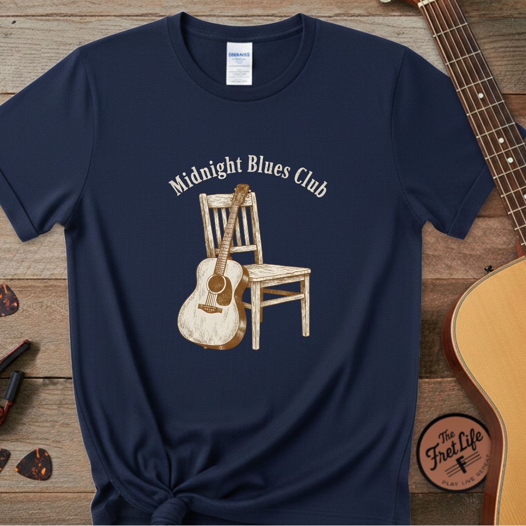 Printify T-Shirt Navy / S "Midnight Blues Club" Premium Tee