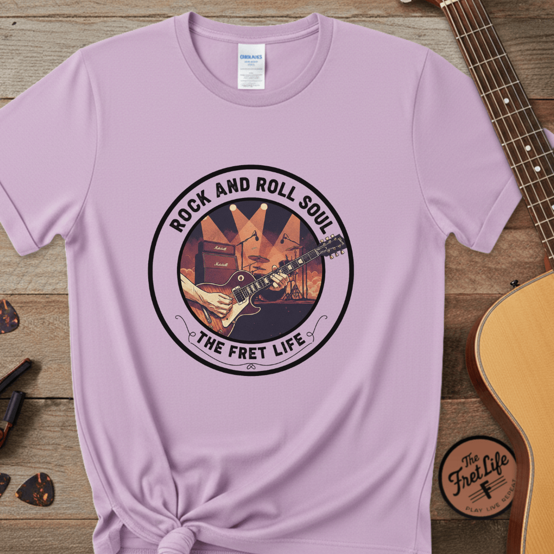 Printify T-Shirt Orchid / 3XL Rock and Roll Soul: The Fret Life Stage Tee