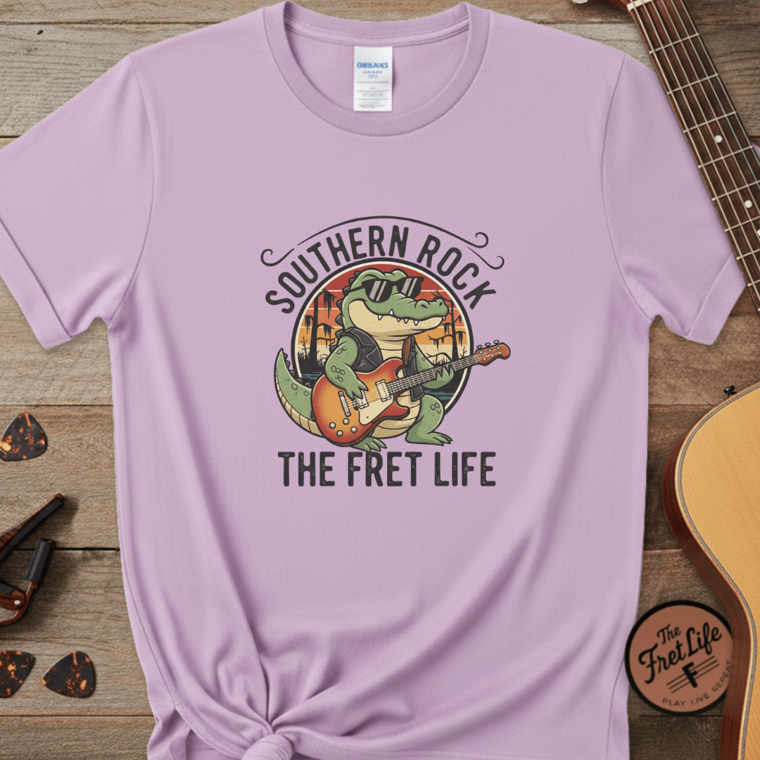 Printify T-Shirt Orchid / 3XL Southern Rock Gator: The Fret Life Swamp Jam Tee