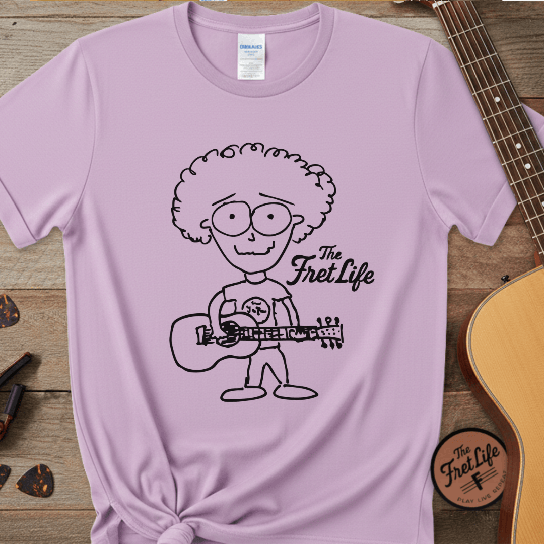 Printify T-Shirt Orchid / S "Acoustic Eyeball Rocker" Tee: Unplugged & Unhinged Guitarist Graphic