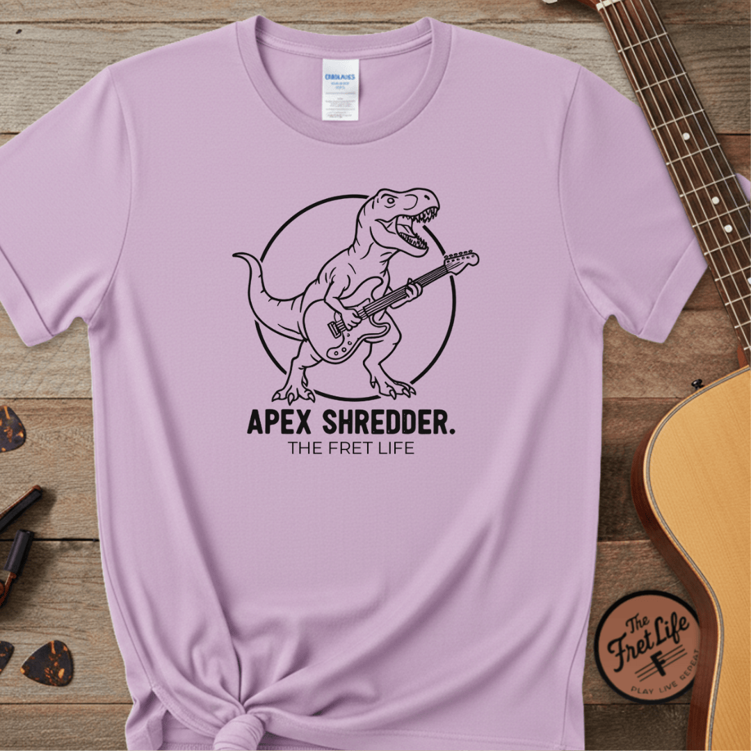 Printify T-Shirt Orchid / S Apex Shredder – The King of the Fretboard Tee