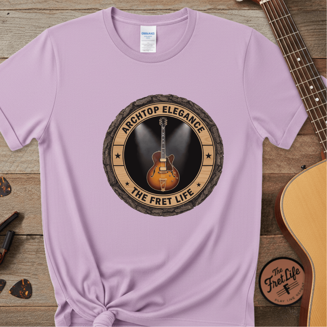 Printify T-Shirt Orchid / S Archtop Elegance Tee | Jazz Guitar Big Band Blues Fan Shirt