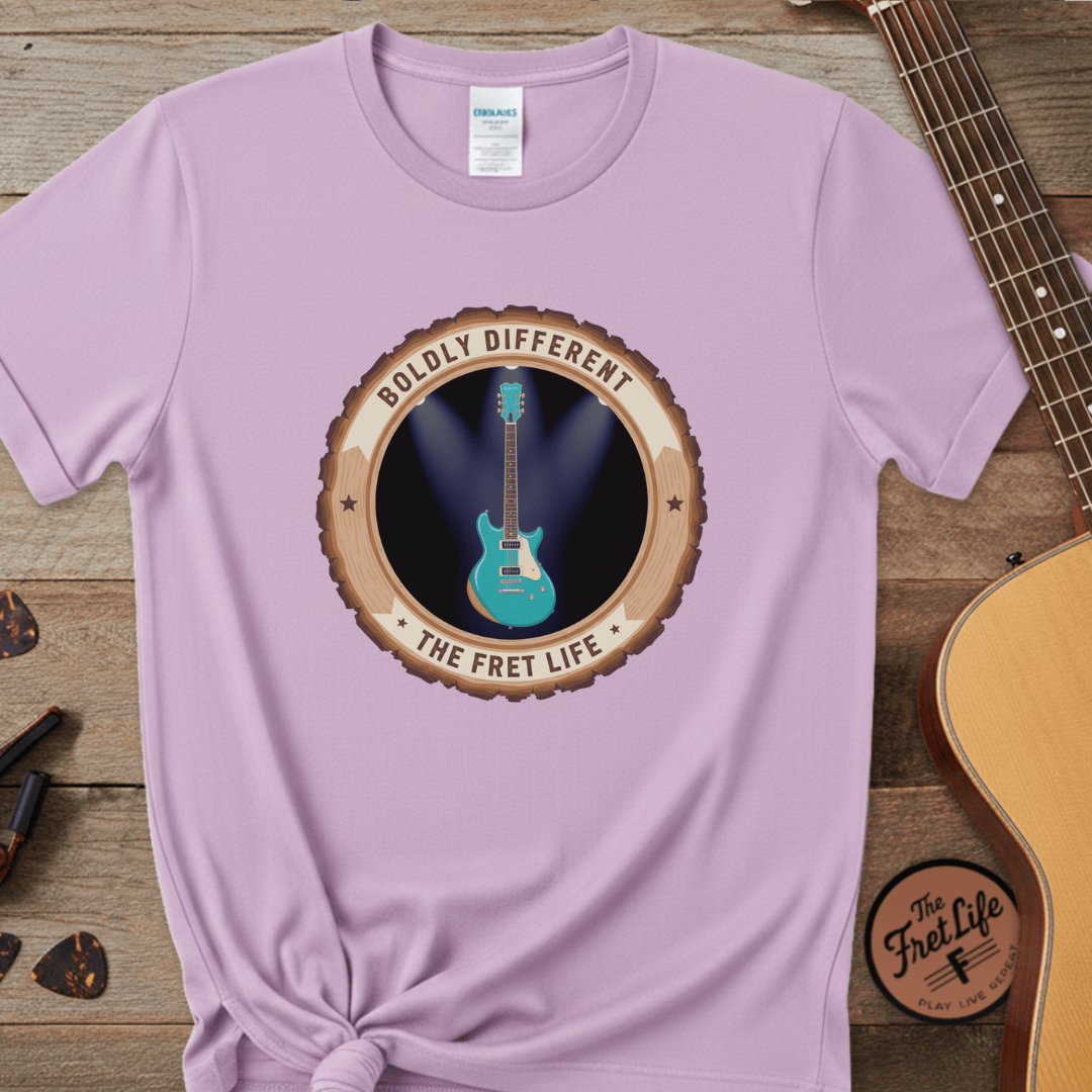 Printify T-Shirt Orchid / S Boldly Different Tee | Reverend Guitars Unique Electric Guitar Shirt