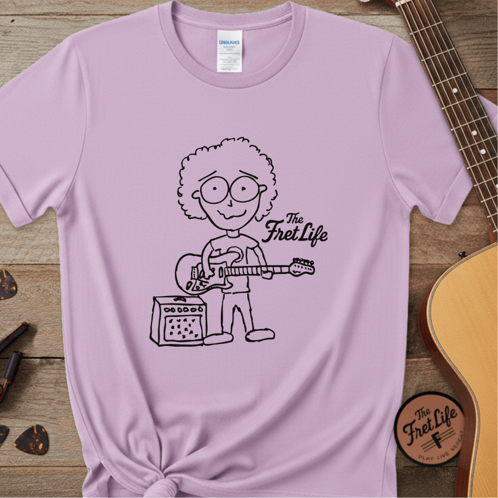 Printify T-Shirt Orchid / S "Electric Eyeball Rocker" Tee: Unplugged & Unhinged Guitarist Graphic