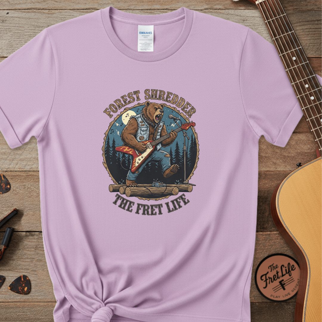 Printify T-Shirt Orchid / S Forest Shredder: The Bear Rocker T-Shirt