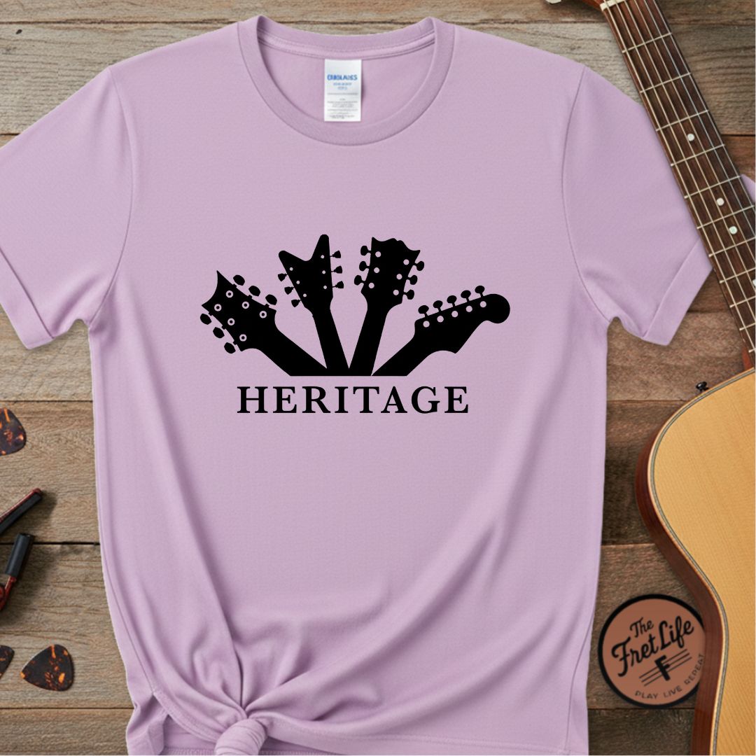 Printify T-Shirt Orchid / S Fret Life Heritage: Vintage Headstock Aesthetic T-Shirt