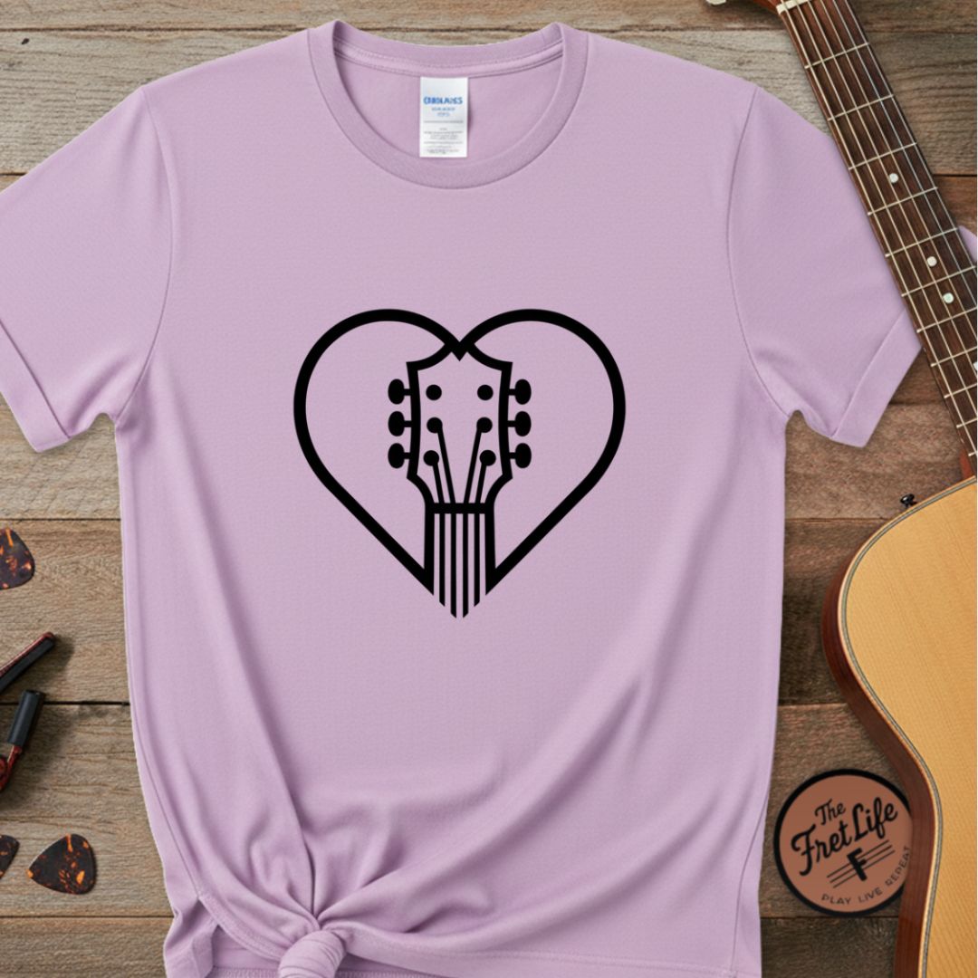 Printify T-Shirt Orchid / S Guitar Heartbeat | Premium T-Shirt
