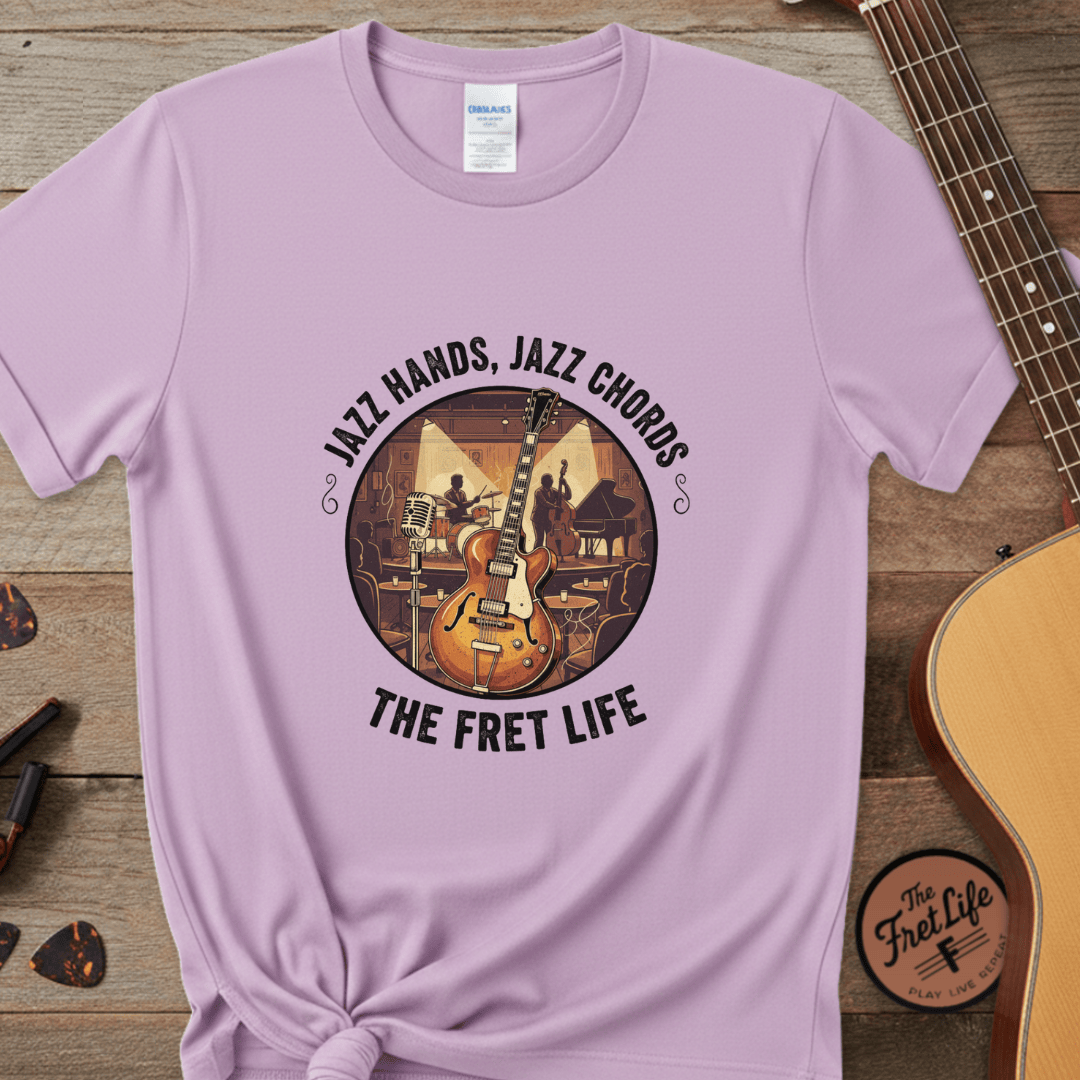 Printify T-Shirt Orchid / S Jazz Hands, Jazz Chords: The Fret Life Club Tee