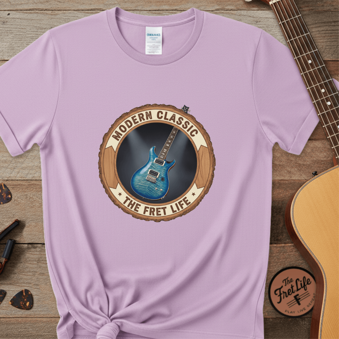 Printify T-Shirt Orchid / S Modern Classic Tee | PRS Custom 24 Electric Guitar Fan Shirt