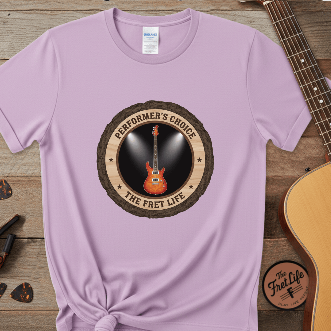 Printify T-Shirt Orchid / S Performer's Choice Tee | Music Man Luke Axis Electric Guitar Shirt