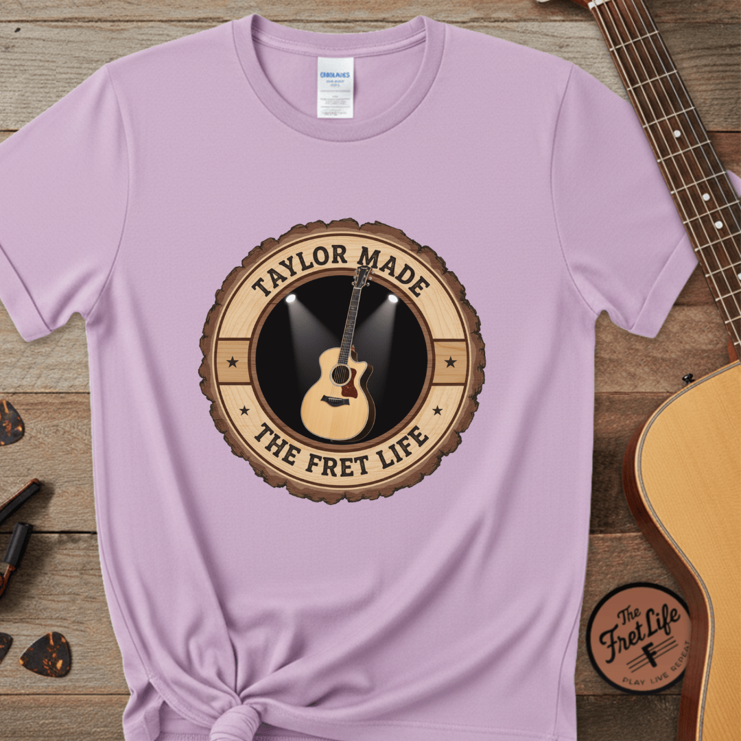 Printify T-Shirt Orchid / S Taylor Made Tee | Modern Acoustic Guitar Player Shirt