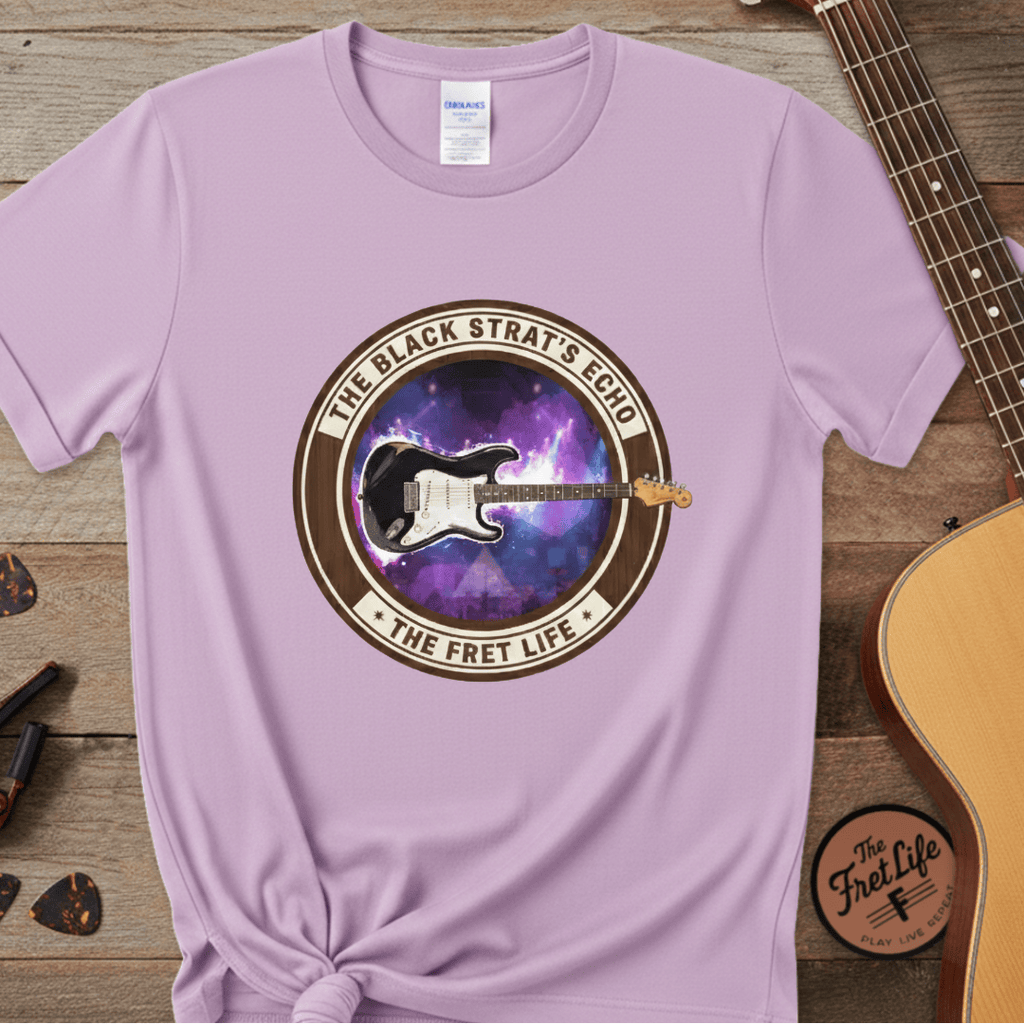 Printify T-Shirt Orchid / S The Black Strat T-Shirt | David Gilmour Pink Floyd Guitar Legend Tee