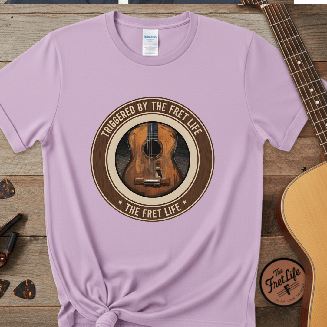 Printify T-Shirt Orchid / S Triggered By The Fret Life T-Shirt | Willie Apparel