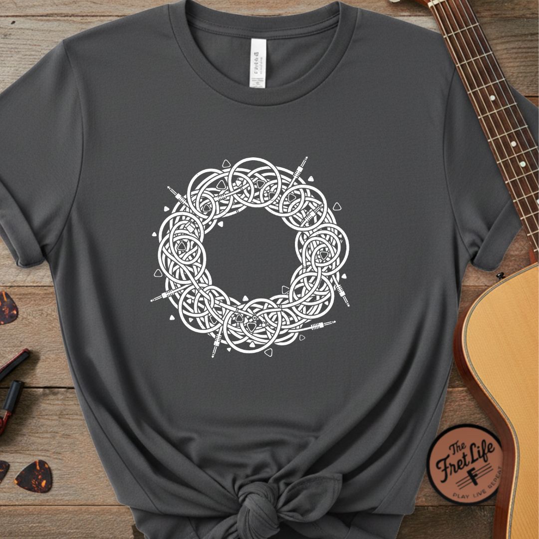 Printify T-Shirt Pepper / M Cable Spaghetti: The Signal Chain Mandala T-Shirt