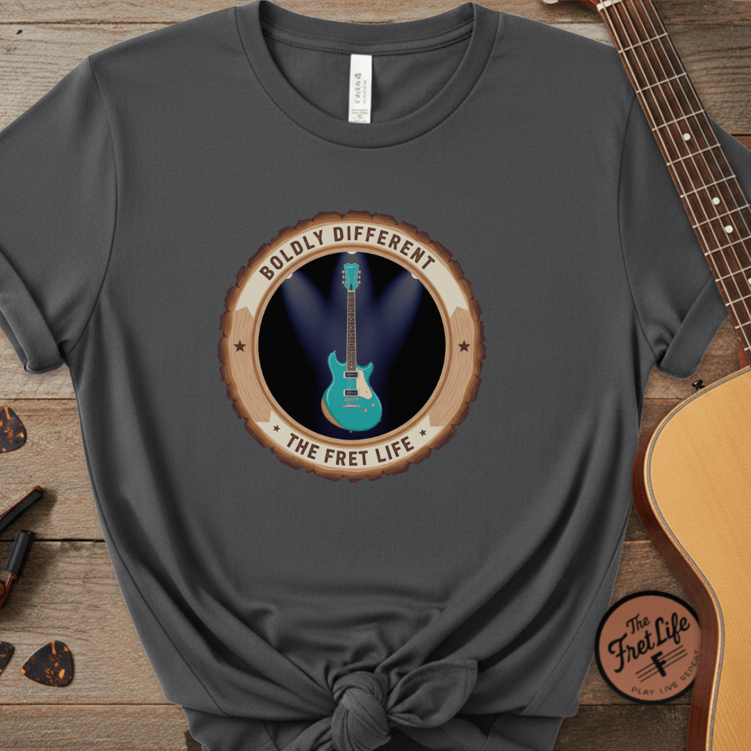 Printify T-Shirt Pepper / S Boldly Different Tee | Reverend Guitars Unique Electric Guitar Shirt
