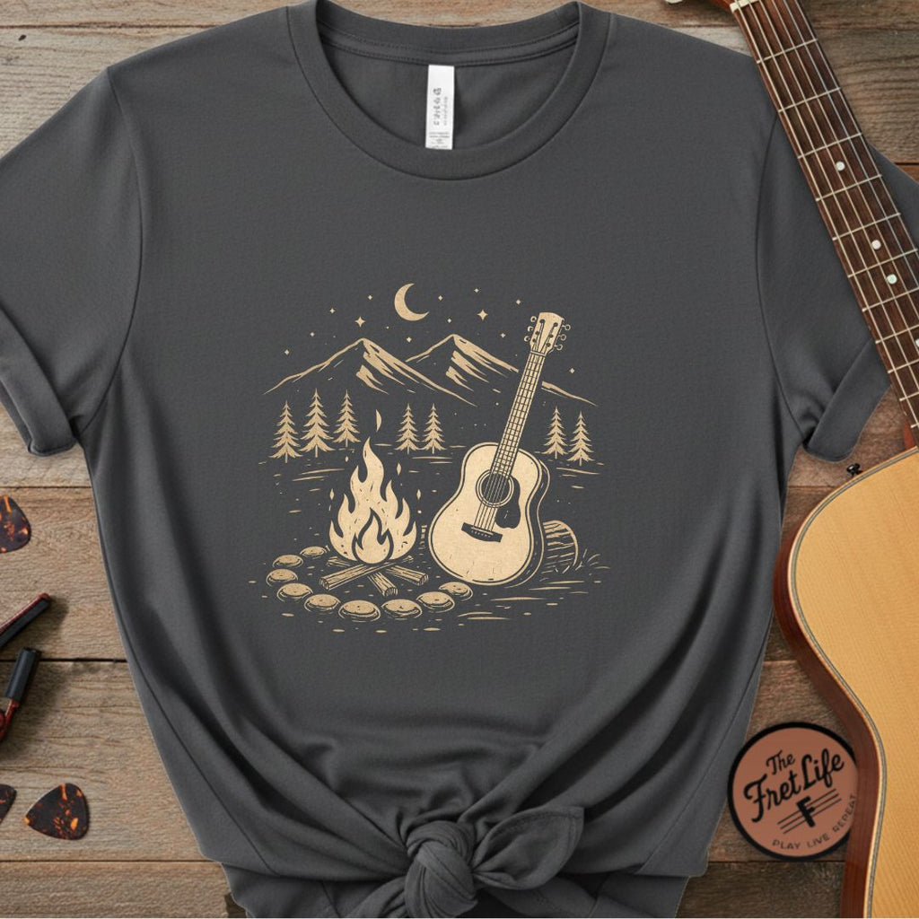 Printify T-Shirt Pepper / S Campfire Acoustic Guitar | Premium T-Shirt