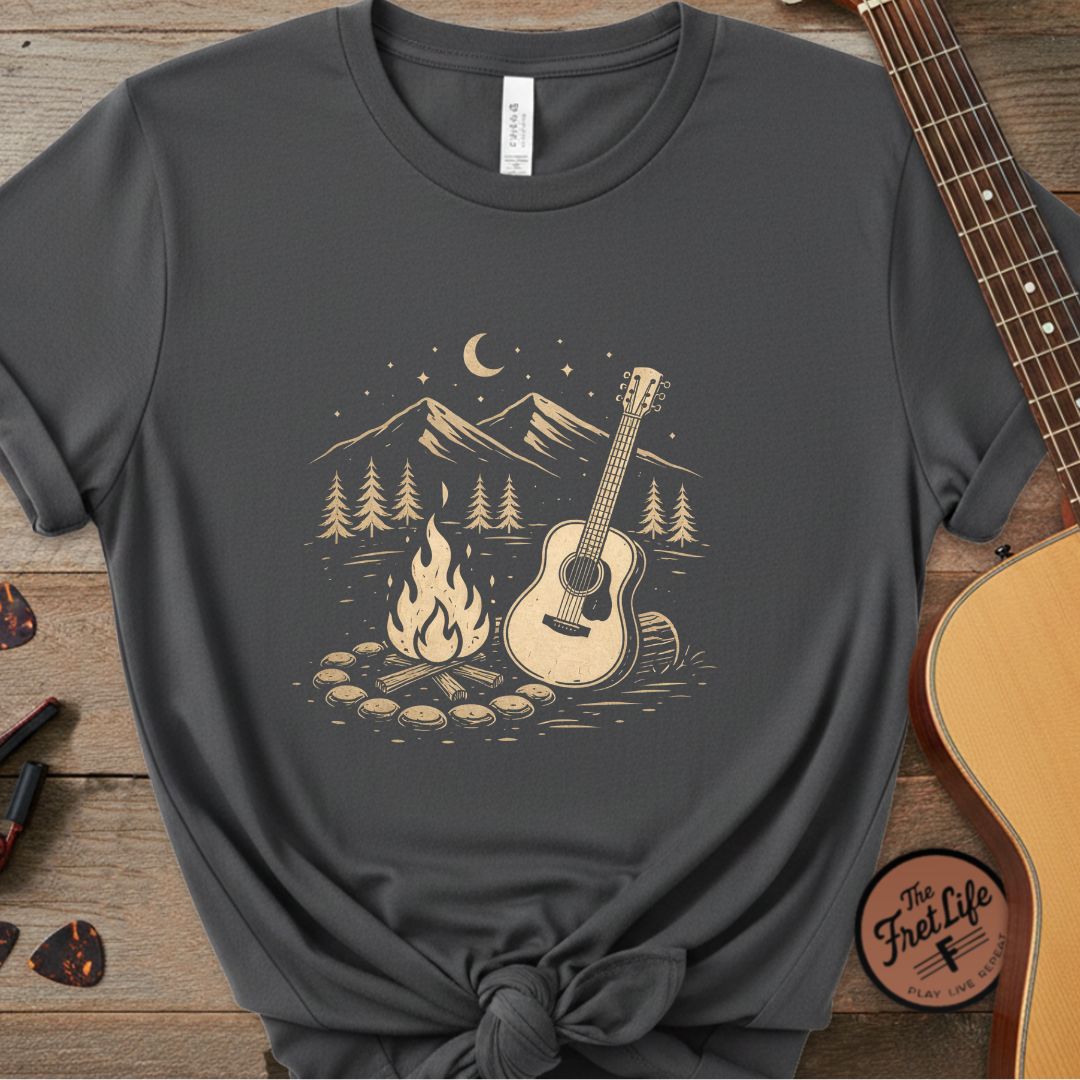 Printify T-Shirt Pepper / S Campfire Acoustic Guitar | Premium T-Shirt