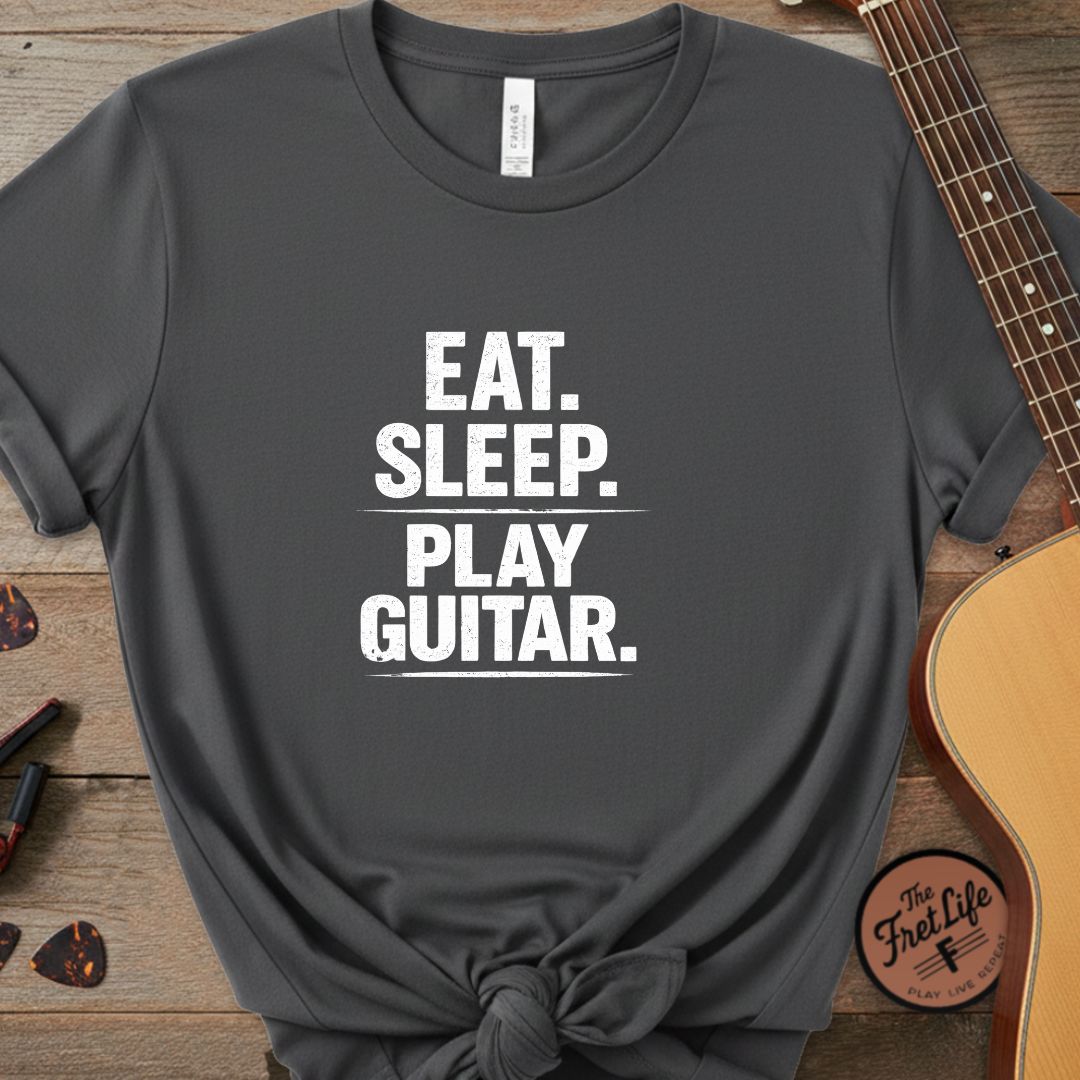 Printify T-Shirt Pepper / S Eat. Sleep. Play Guitar. | Premium T-Shirt