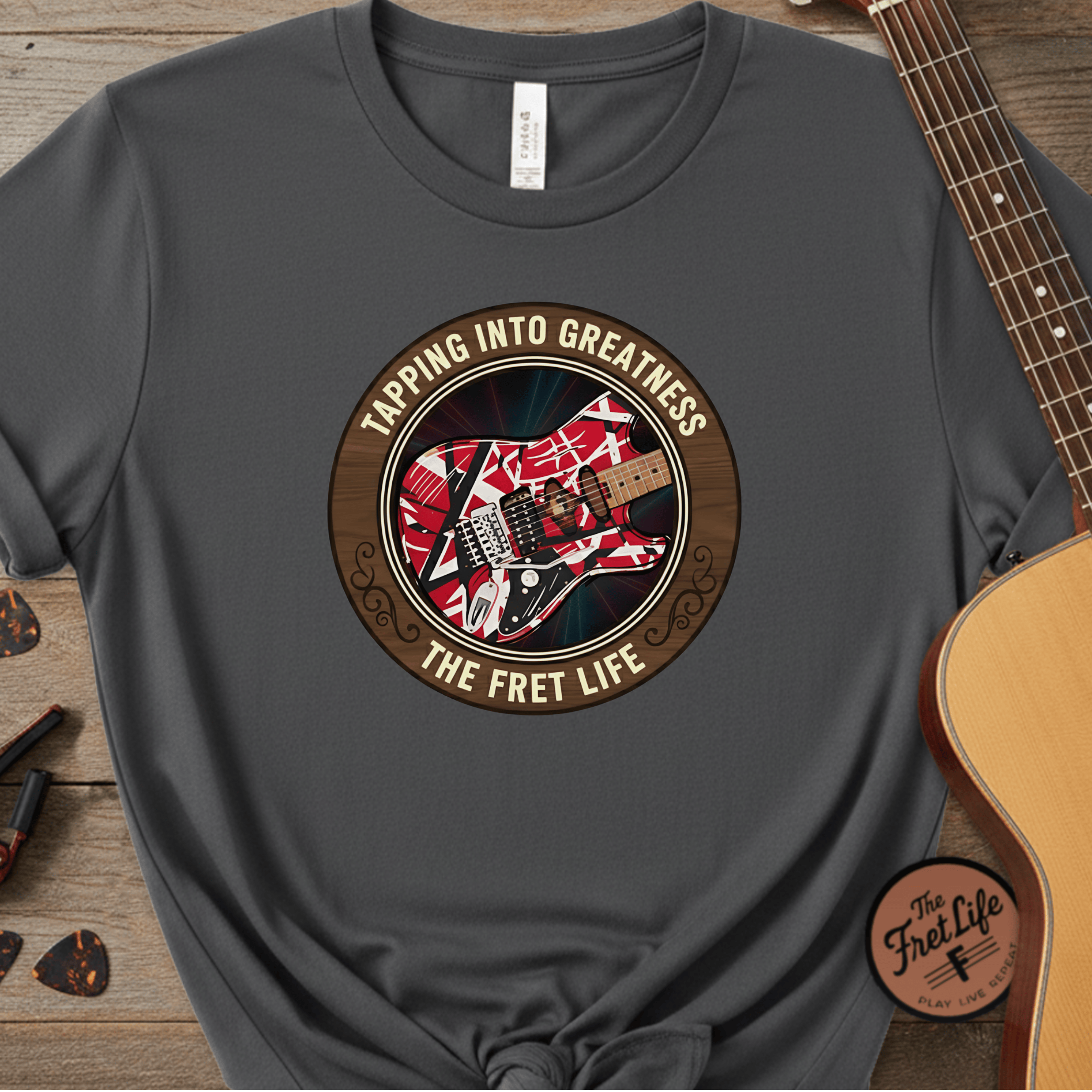 Printify T-Shirt Pepper / S Franken-strat T-Shirt | EVH Legend Guitar Fan Tee