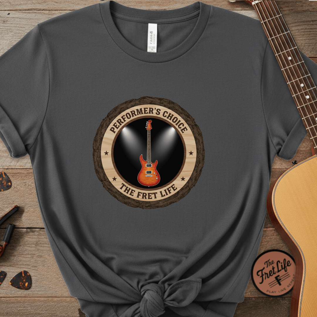 Printify T-Shirt Pepper / S Performer's Choice Tee | Music Man Luke Axis Electric Guitar Shirt
