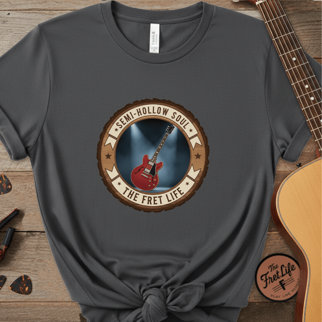 Printify T-Shirt Pepper / S Semi-Hollow Soul Tee | Gibson ES-335 Blues Jazz Guitar Shirt