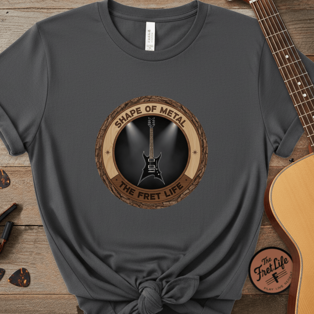 Printify T-Shirt Pepper / S Shape of Metal Tee | BC Rich Warlock Mockingbird Heavy Metal Guitar Shirt