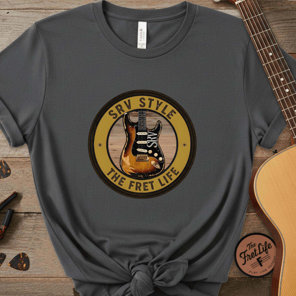 Printify T-Shirt Pepper / S SRV Style Tee | Blues Guitar Fan T-Shirt