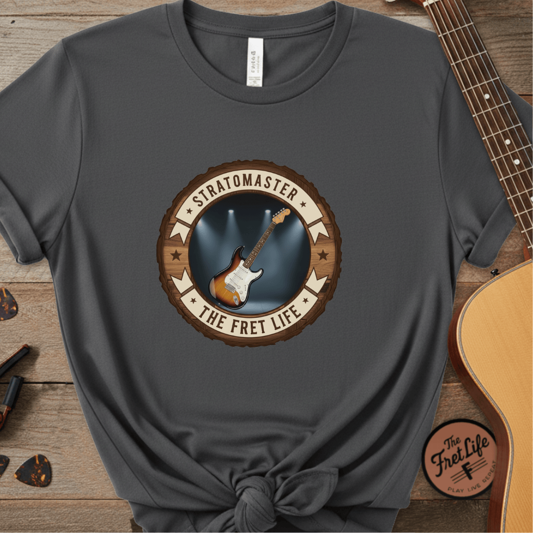 Printify T-Shirt Pepper / S Stratomaster Tee | Fender Stratocaster Electric Guitar Fan Shirt