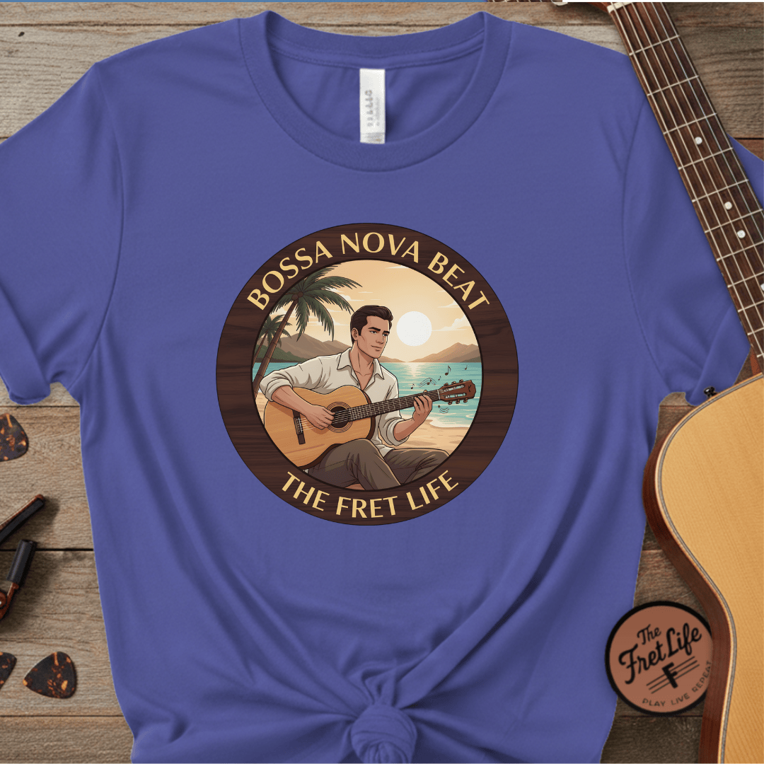 Printify T-Shirt Periwinkle / S Bossa Nova Beat - Sunshine Fret Life Tee