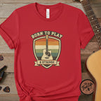 Printify T-Shirt Red / S Born to Play 6 Strings | Premium T-Shirt