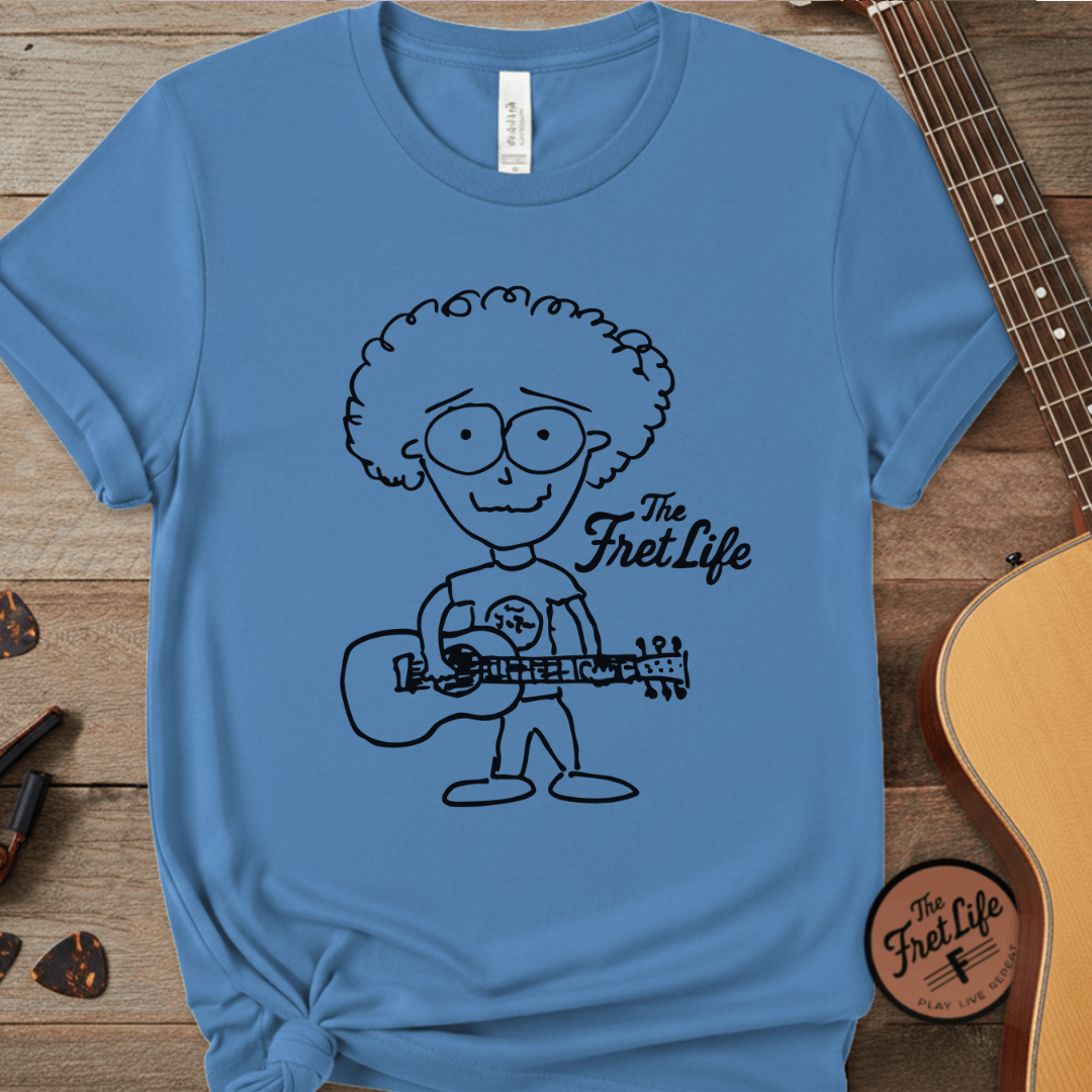 Printify T-Shirt Royal Caribe / S "Acoustic Eyeball Rocker" Tee: Unplugged & Unhinged Guitarist Graphic