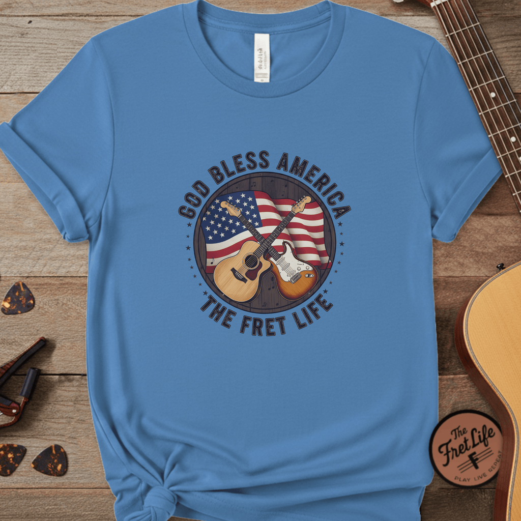 Printify T-Shirt Royal Caribe / S American Harmony - The Fret Life Edition Tee