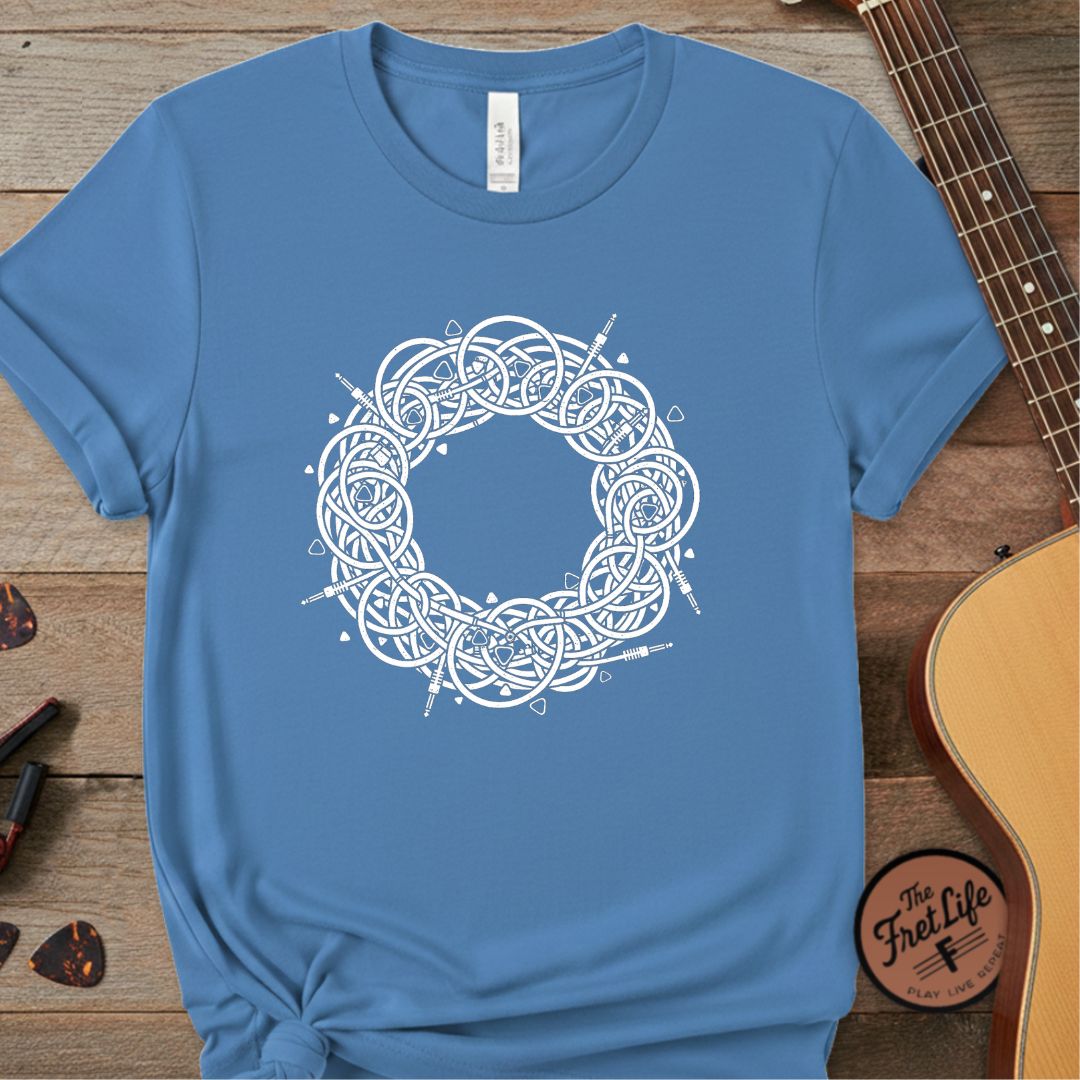 Printify T-Shirt Royal Caribe / S Cable Spaghetti: The Signal Chain Mandala T-Shirt