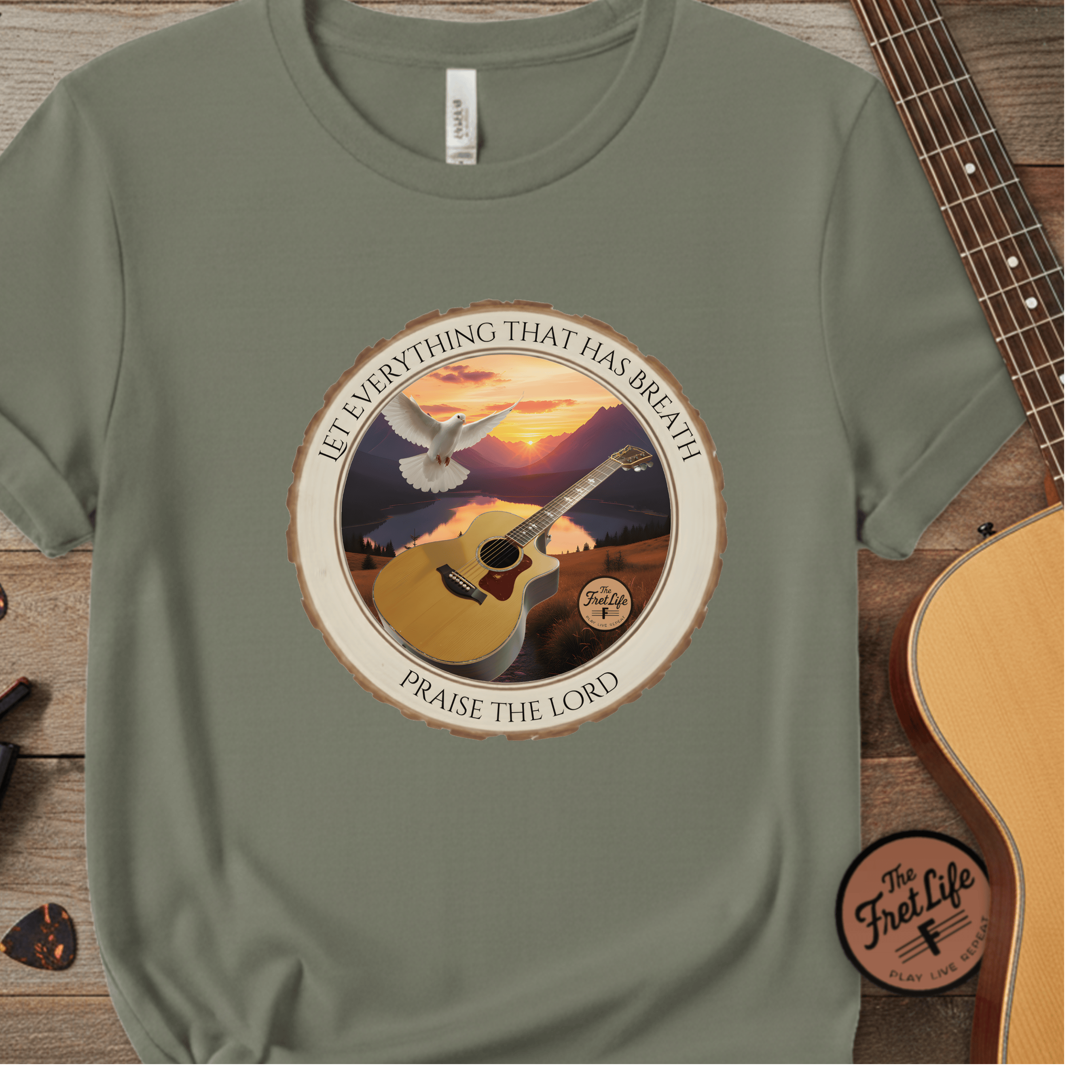 Printify T-Shirt Sage / S Let Everything that has Breath Praise the Lord Tee