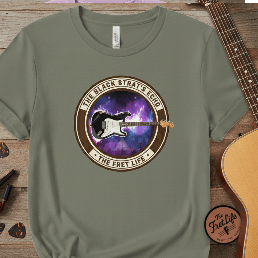 Printify T-Shirt Sage / S The Black Strat T-Shirt | David Gilmour Pink Floyd Guitar Legend Tee