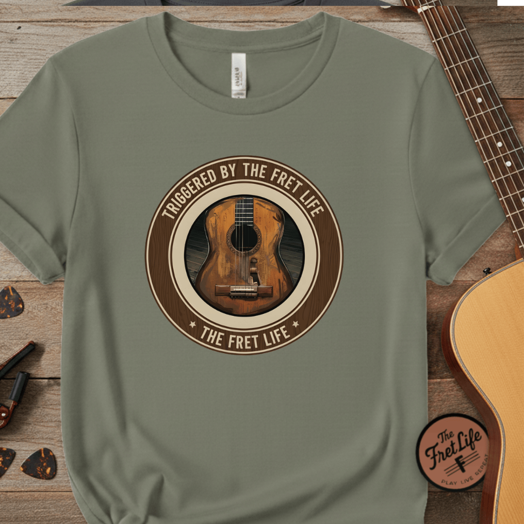 Printify T-Shirt Sage / S Triggered By The Fret Life T-Shirt | Willie Apparel