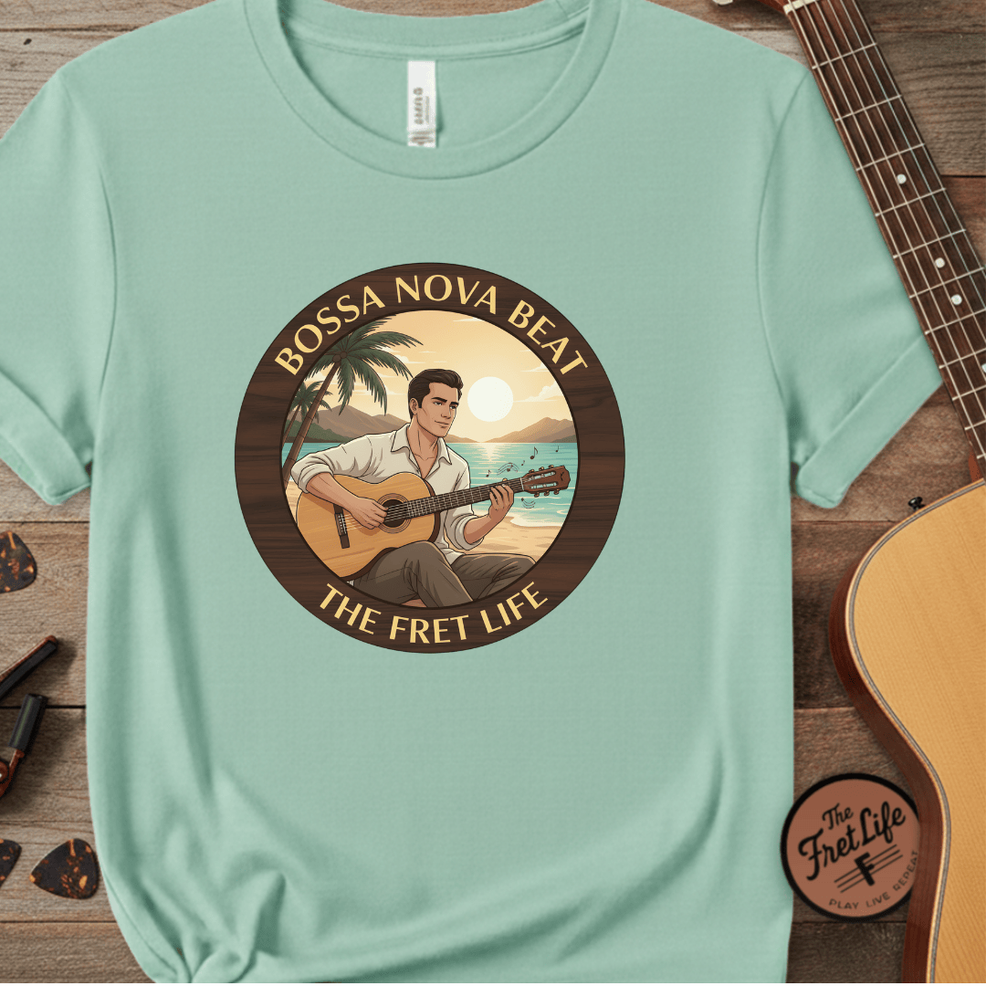 Printify T-Shirt Seafoam / S Bossa Nova Beat - Sunshine Fret Life Tee