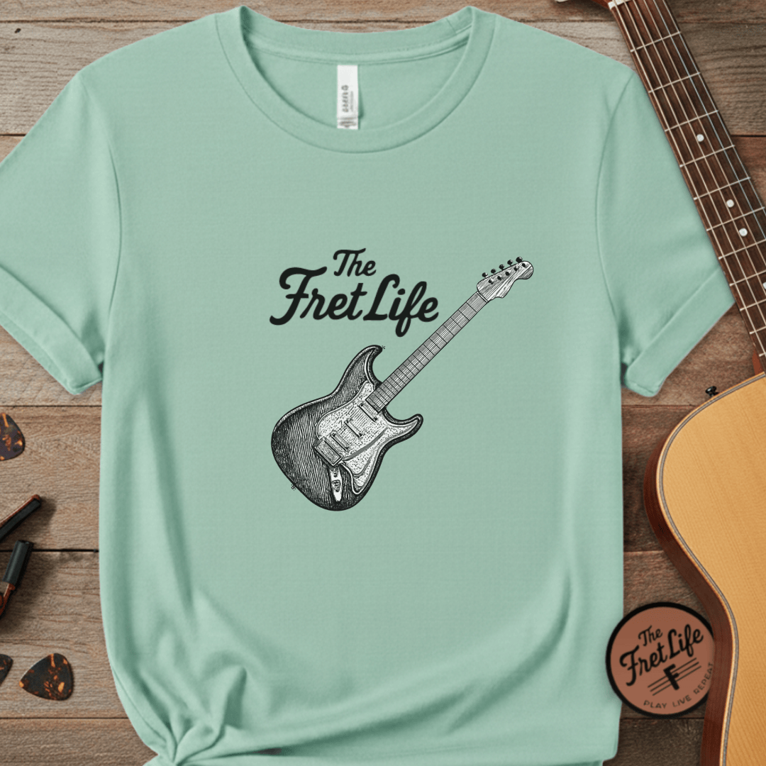 Printify T-Shirt Seafoam / S Music Lover Fender Stratocaster T-Shirt