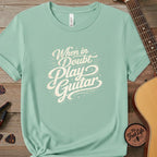 Printify T-Shirt Seafoam / S When in Doubt Play Guitar | Premium T-Shirt