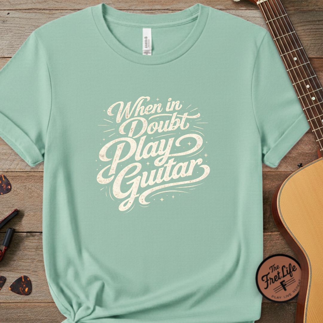 Printify T-Shirt Seafoam / S When in Doubt Play Guitar | Premium T-Shirt