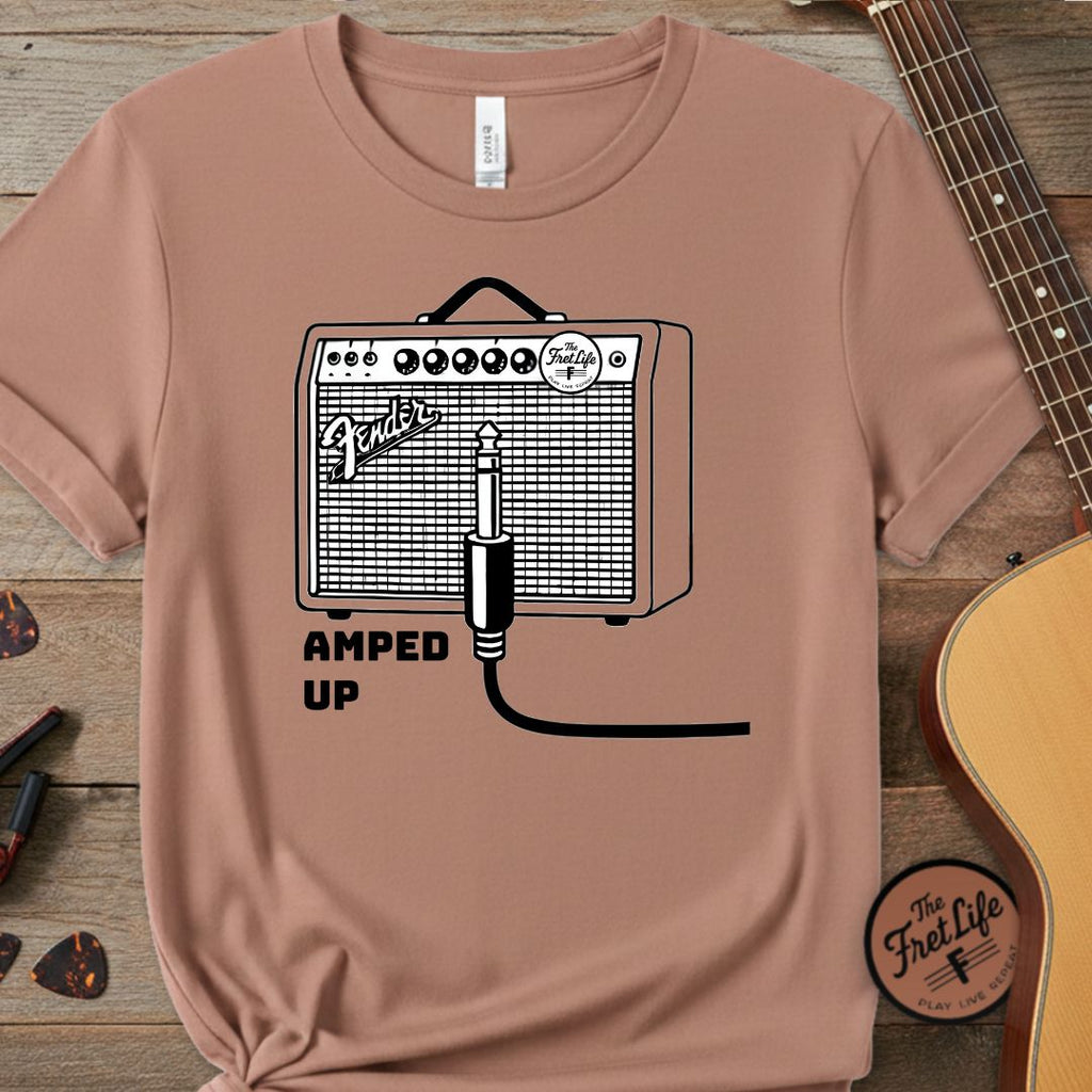 Printify T-Shirt Terracotta / S Amped Up T-Shirt