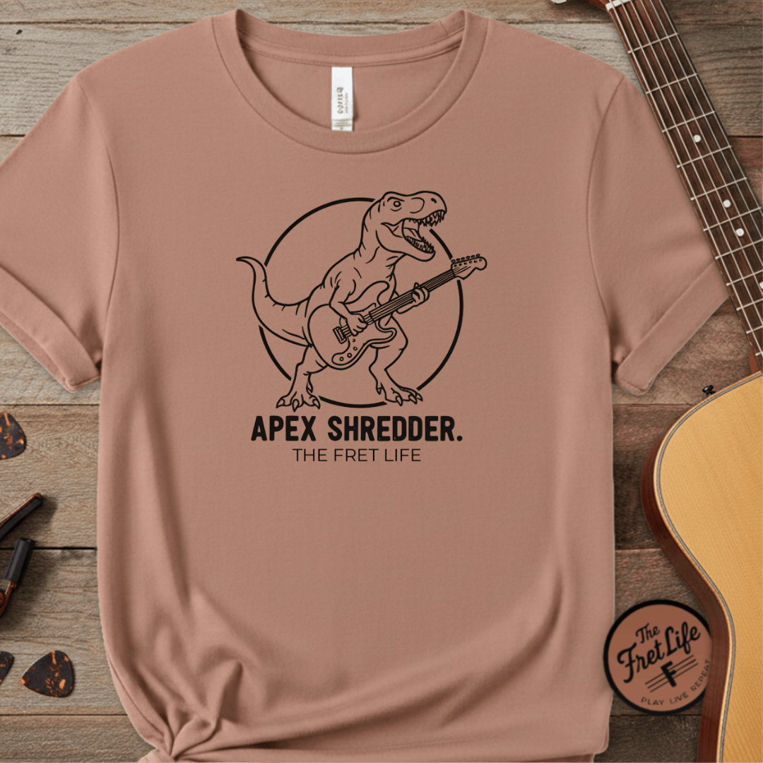 Printify T-Shirt Terracotta / S Apex Shredder – The King of the Fretboard Tee