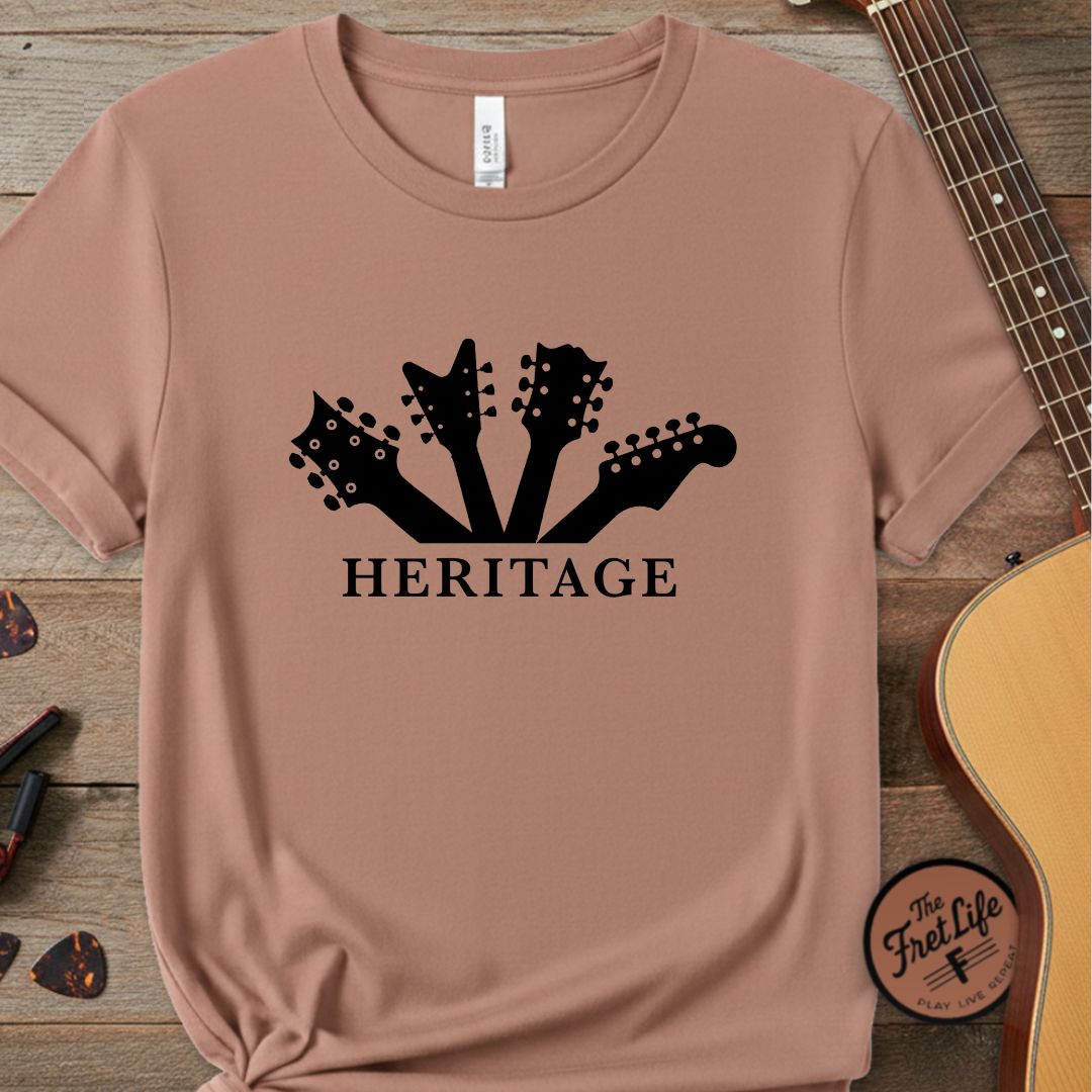 Printify T-Shirt Terracotta / S Fret Life Heritage: Vintage Headstock Aesthetic T-Shirt