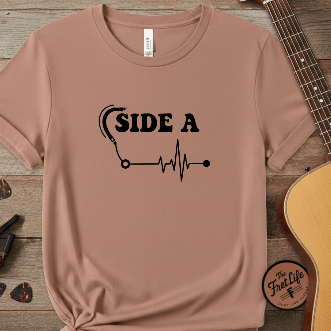 Printify T-Shirt Terracotta / S Side A Vinyl Pulse Graphic Tee