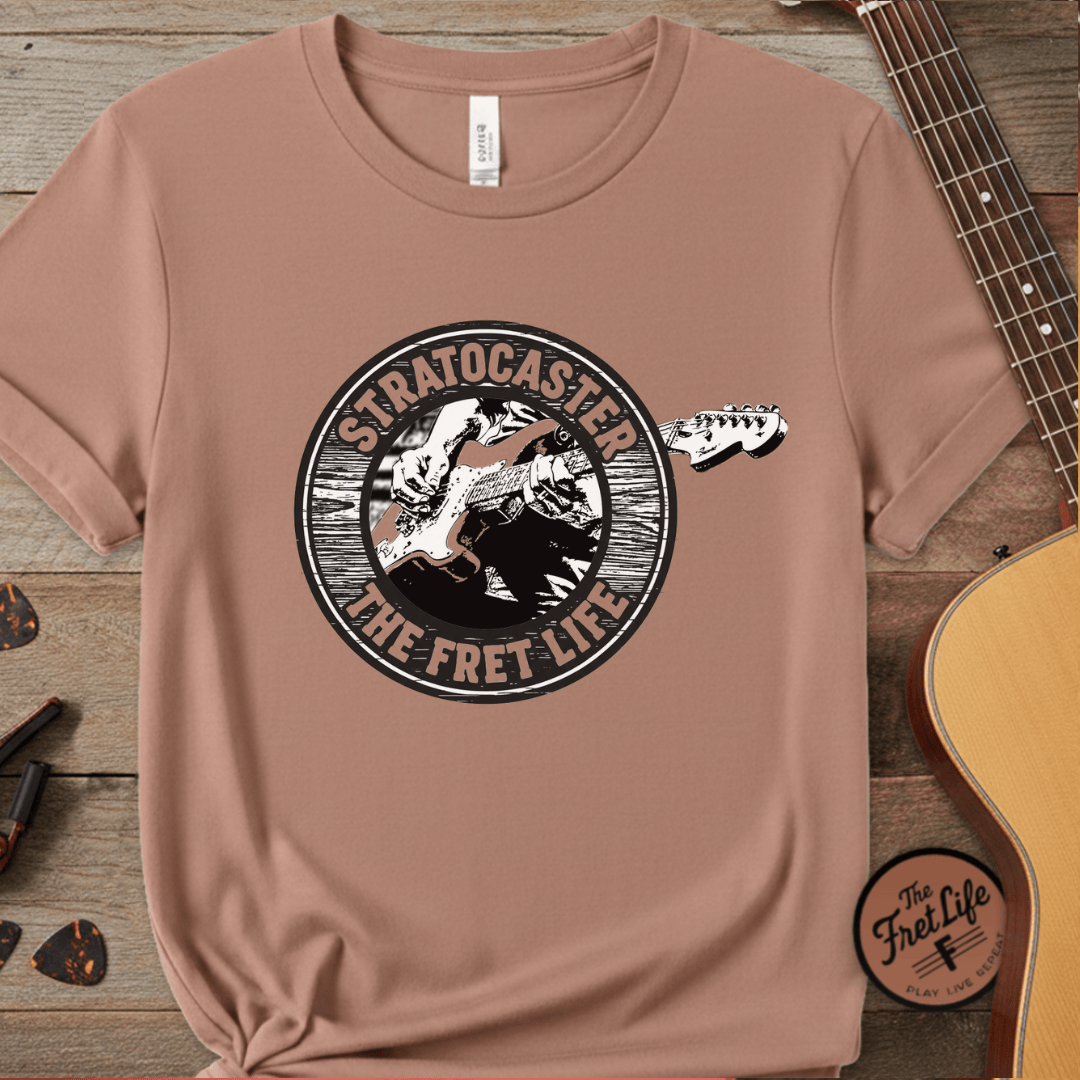 Printify T-Shirt Terracotta / S The Stratocaster Tee: Wear your passion