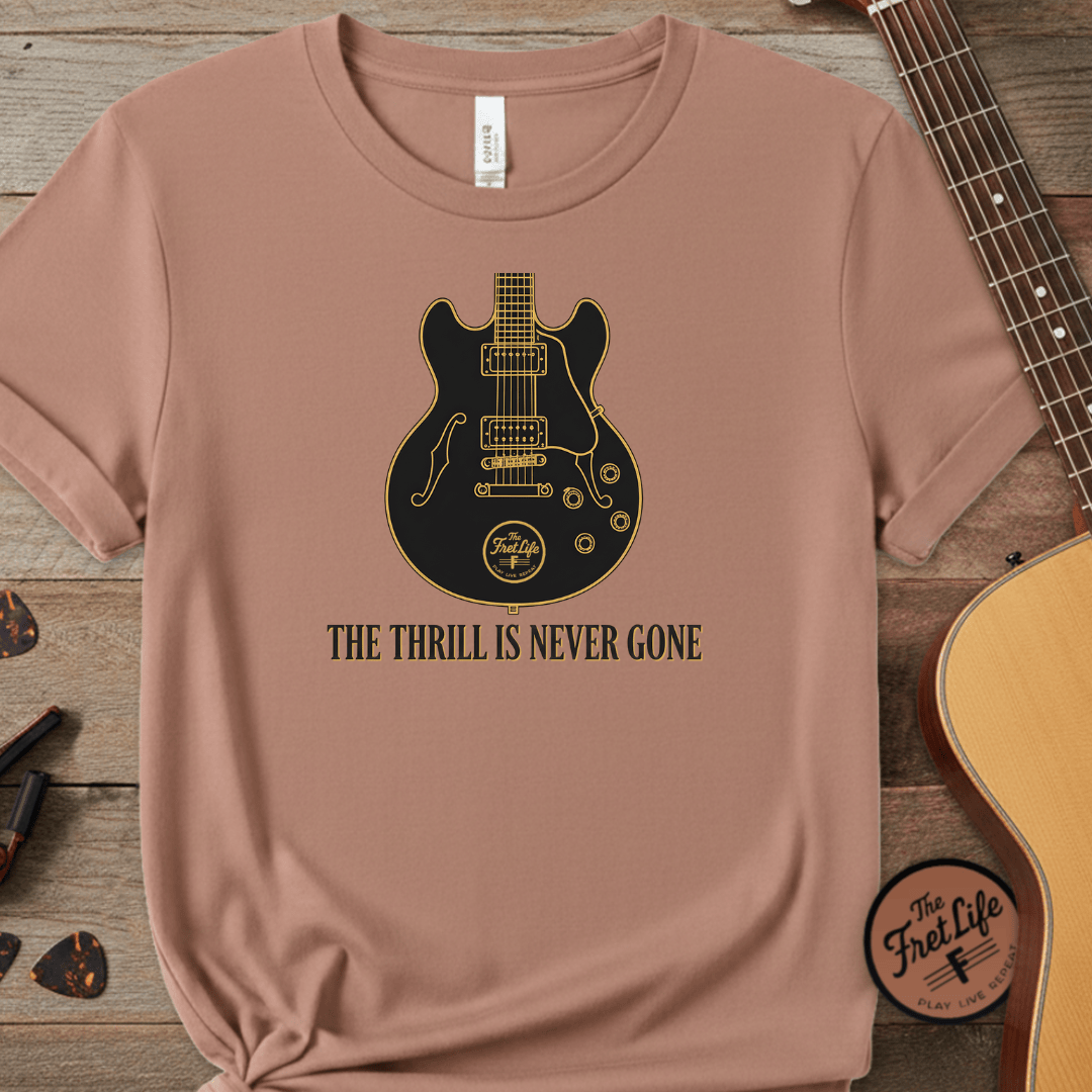 Printify T-Shirt Terracotta / S The Thrill Is Never Gone – A Tribute to the King of the Blues Tee
