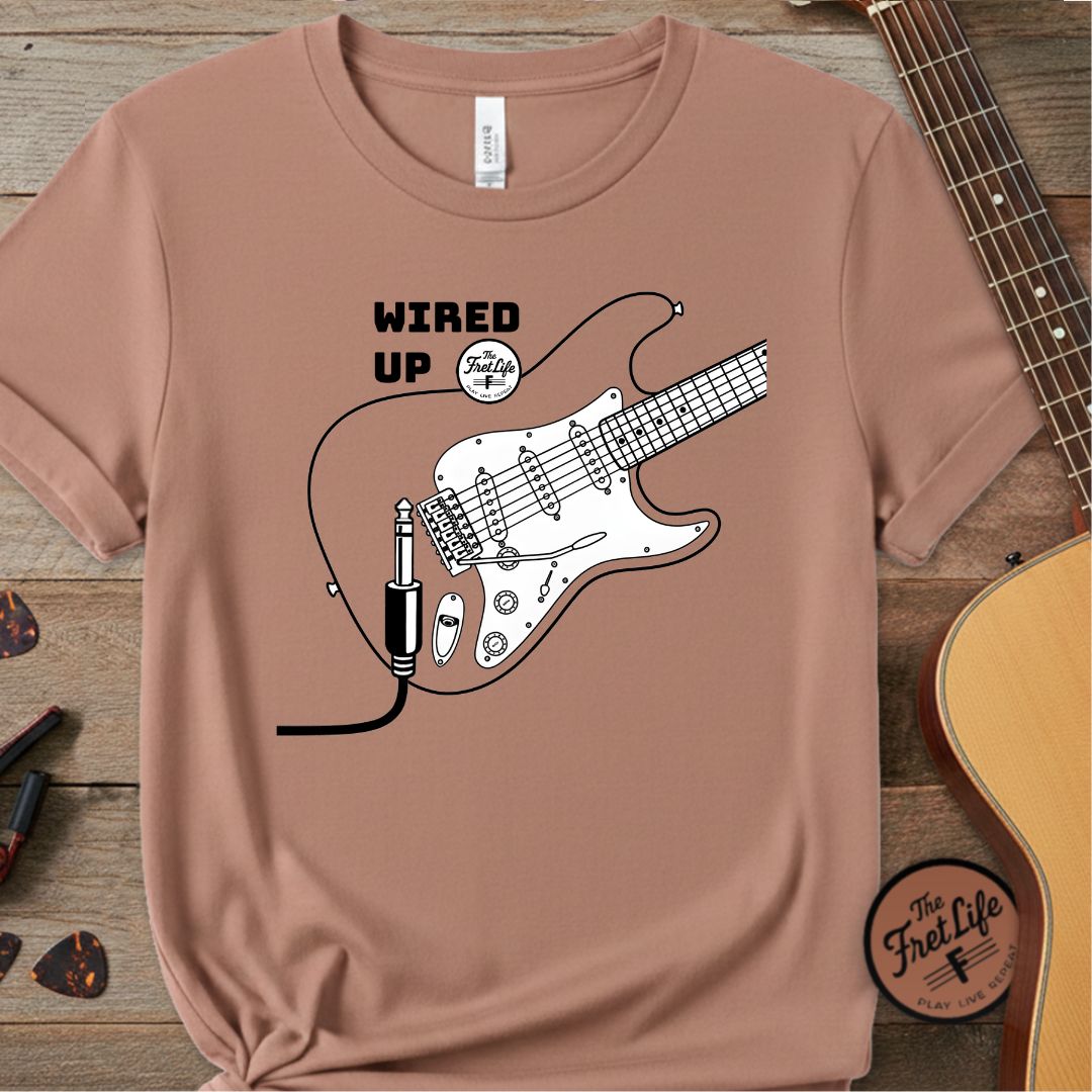 Printify T-Shirt Terracotta / S Wired Up T-Shirt