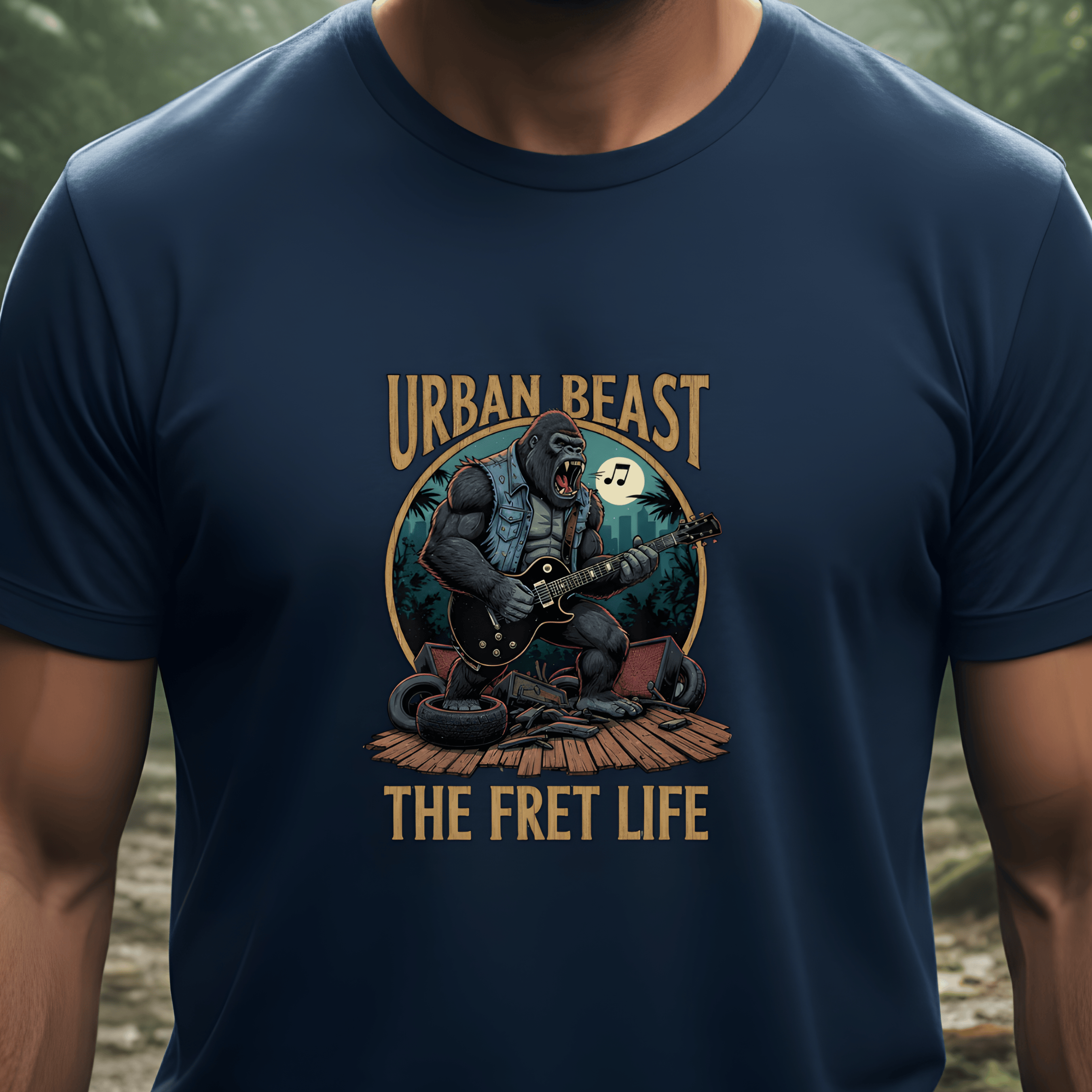 Printify T-Shirt Urban Beast: The Fret Life Concrete Jungle Tee